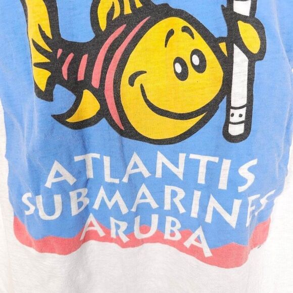 Vintage Solar Eclipse T Shirt Mens Size Large White 90s 1998 Atlantis Submarines - Picture 3 of 7